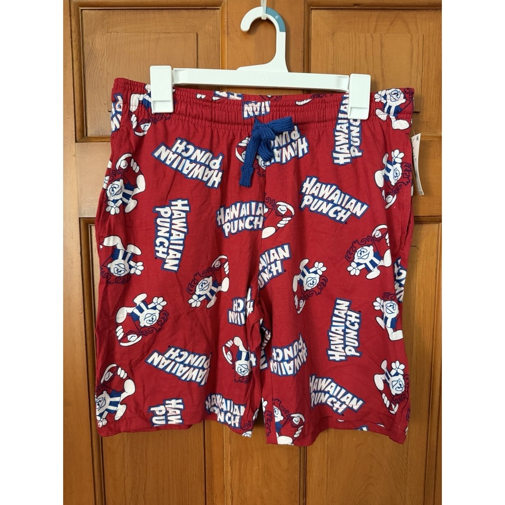 Men's Hawaiian Punch Red Sleep Shorts Drawstring Size Medium NWT